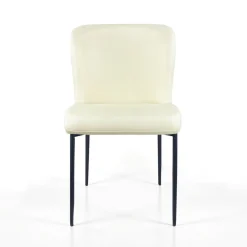 Tryun Beige sedia Imbottita tessuto beige struttura metallo nero opaco h82 l49 p59