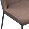 Tryun Brown sedia Imbottita tessuto marrone struttura metallo nero opaco h82 l49 p59