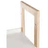 Varm libreria a colonna struttura legno massello finitura rovere ripiani laccati bianco opaco h130 p29 l35.5 cm