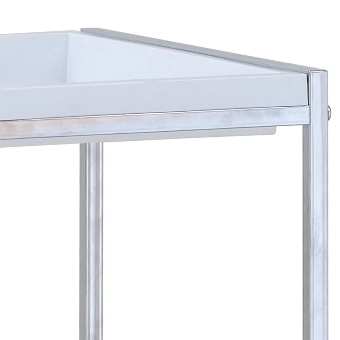 Vigio big scaffale in metallo cromato e abs bianco 31x38.5xh115 cm