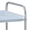 Vigio carrello in metallo cromato e abs bianco con sacca estraibile e ruote 62x39xh80 cm