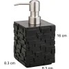 Wall black dispenser portasapone in poliresina nera 8.3x8.3 h10.6/16 cm