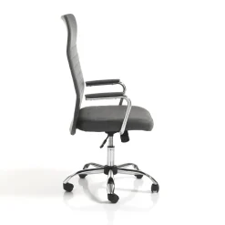 Wichita high brown sedia da ufficio regolabile e girevole in pelle sintetica colore grigio con ruote 56x62 h108/118 cm