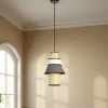 Wien a lampadario rivestito in tessuto colorato grigio bianco e paglia di vienna cn cavo regolabile d27 h43 cm