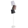 Wry colours lampada da terra marrone in metallo avorio con paralume in stoffa colorata 33x25 h162 cm