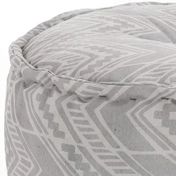 Yantra ikat grey pouf outdoor tessuto waterproof cm. 60 x 60 h.30
