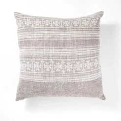 Yara brown cuscino colore beige 100% cotone made in india 52x52 cm