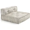 Yara brown elemento centrale in cotone marrone con imbottitura tessile interna 80x80x40 cm