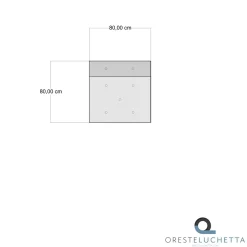 Yara brown elemento centrale in cotone marrone con imbottitura tessile interna 80x80x40 cm