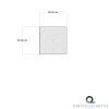 Yara brown pouf quadrato in cotone marrone con imbottitura tessile 80x80x20 cm