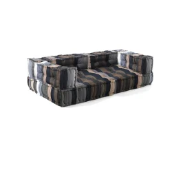 Yara divano 2 posti tessuto effetto lana non sfoderabile interno in fibre cm 160x80x40