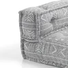 Yara grey elemento centrale in cotone grigio con imbottitura interna tessile 80x80x40 cm