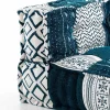Yara high divano 2 posti composizione 10 rivestimento cotone 100% patchwork blu 160x80xh60 cm
