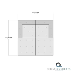 Yara high divano 2 posti tessuto effetto lana alto non sfoderabile interno in fibre cm 160x80x60