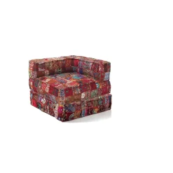 Yara high poltrona / chaise longue composizione 31 rivestimento cotone 100% patchwork multicolore 80x80xh60 cm