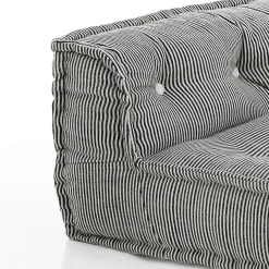 Yara lines elemento angolare rivestimento cotone bianco dimensioni l80 p80 h40 cm seduta l60 p60 h20