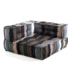 Yara stripes elemento angolare tessuto effetto lana interno in fibre di stoffe non sfoderabile 80x80x40 cm