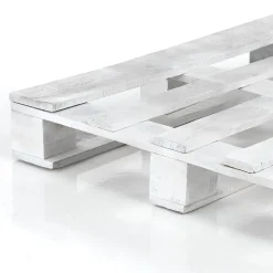 Yara white bancale in legno verniciato bianco opaco finitura liscia 80x80x13 cm