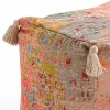 Yoa pouf quadrato rivestimento 100% cotone 45x45xh45 cm