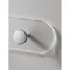 4you appendiabiti da parete in acrilico trasparente e metallo cromato 45x4xh6 cm